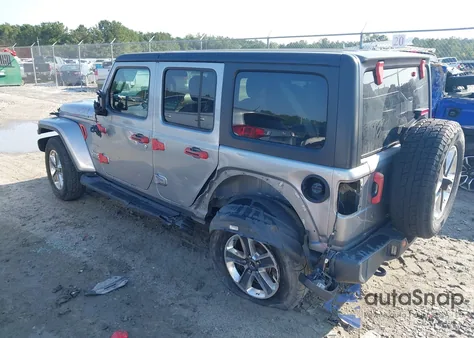 2020 Jeep Wrangler Unlimited Sahara из США, поврежденный, VIN 1C4HJXEN7LW240242